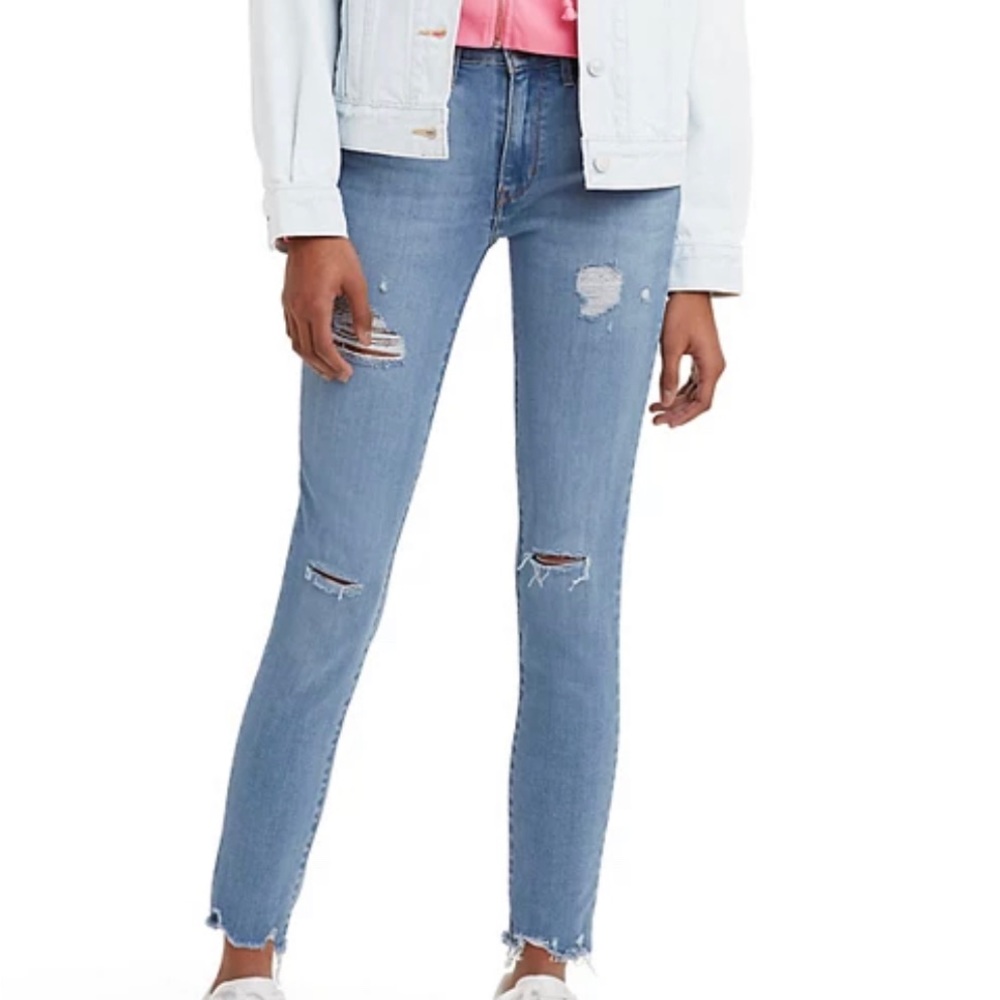 Levi Strauss & Co-High Rise Skinny Jeans-Ripped Style-W29-L30-Like New